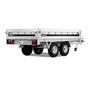 Brenderup 3251 STB - 1300 kg. trailer med to aksler ses bagfra